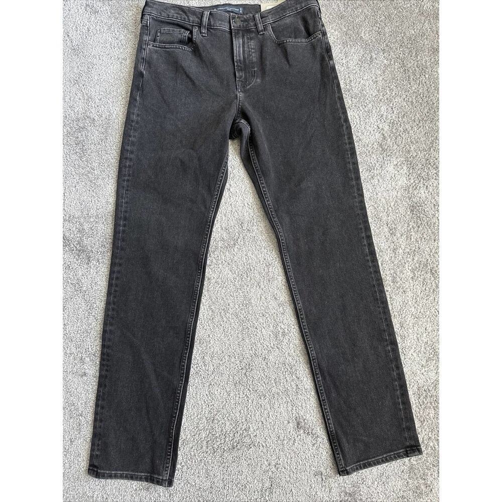 Everlane Uniform Men Size 33 X 32 Washed Black Cotton Slim High Stretch Jean